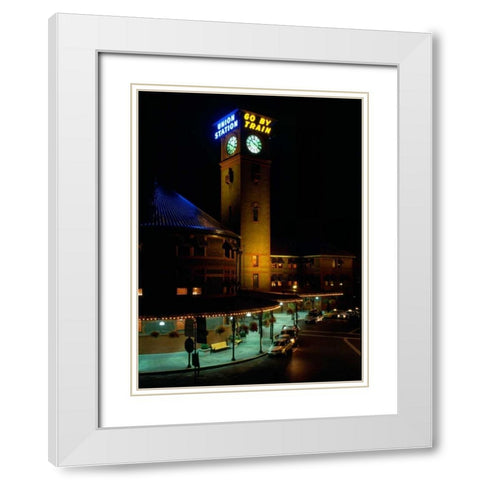 Go by Train White Modern Wood Framed Art Print with Double Matting by Leahy, Ike