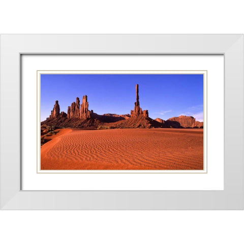 Monument Valley IX White Modern Wood Framed Art Print with Double Matting by Leahy, Ike