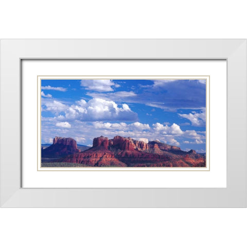 Sedona II White Modern Wood Framed Art Print with Double Matting by Leahy, Ike