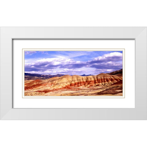 Painted Hills White Modern Wood Framed Art Print with Double Matting by Leahy, Ike