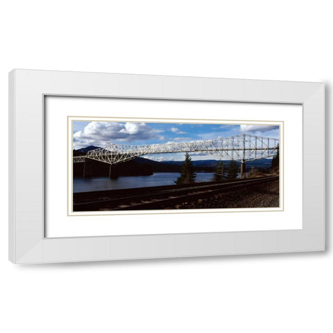 Bridge of the Gods I White Modern Wood Framed Art Print with Double Matting by Leahy, Ike
