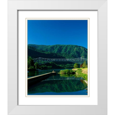 Bridge of the Gods II White Modern Wood Framed Art Print with Double Matting by Leahy, Ike