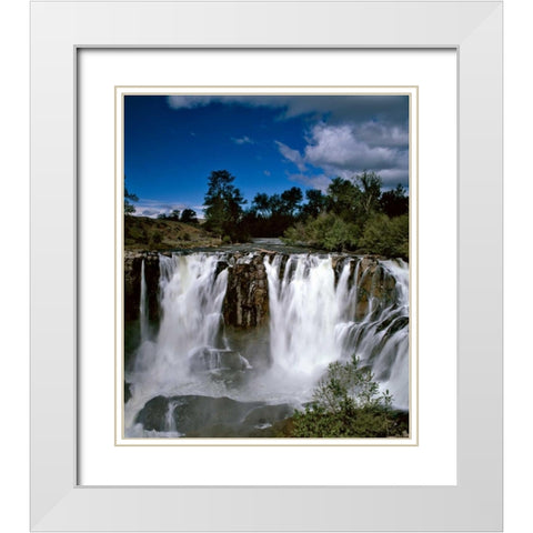 Oregon Niagara White Modern Wood Framed Art Print with Double Matting by Leahy, Ike