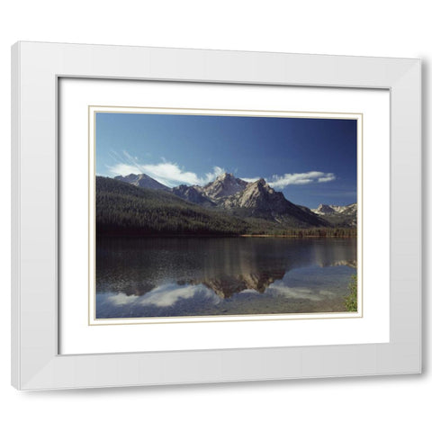 Lake Stanley White Modern Wood Framed Art Print with Double Matting by Leahy, Ike