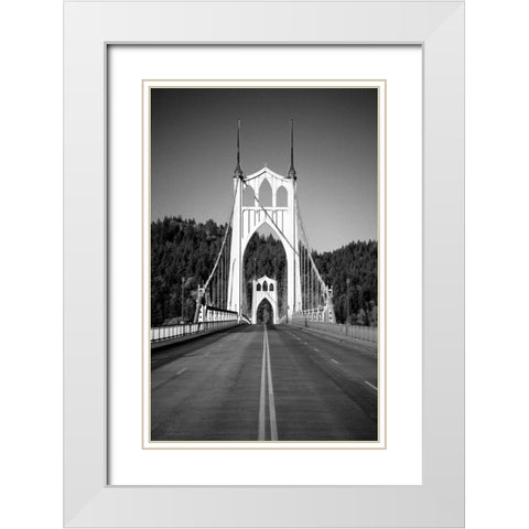 Portland Gothic White Modern Wood Framed Art Print with Double Matting by Leahy, Ike