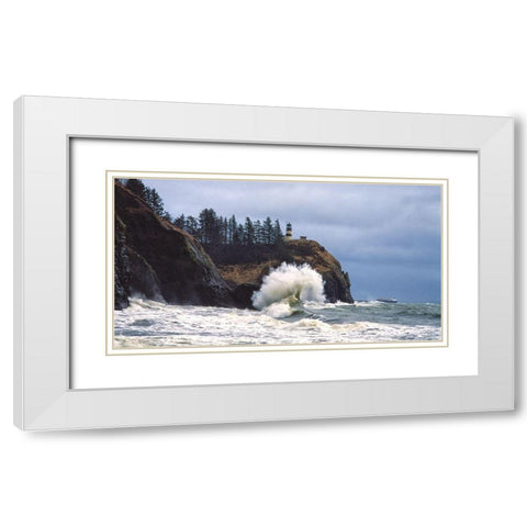 Fort Canby State Park White Modern Wood Framed Art Print with Double Matting by Leahy, Ike