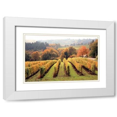Bella Vida I White Modern Wood Framed Art Print with Double Matting by Love, Maureen