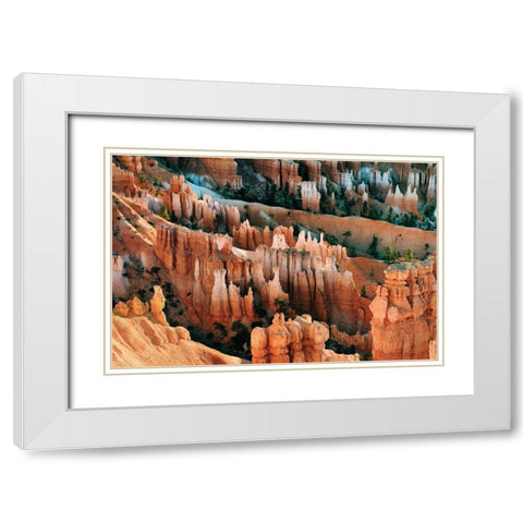 Bryce Spires I White Modern Wood Framed Art Print with Double Matting by Malvin, Larry