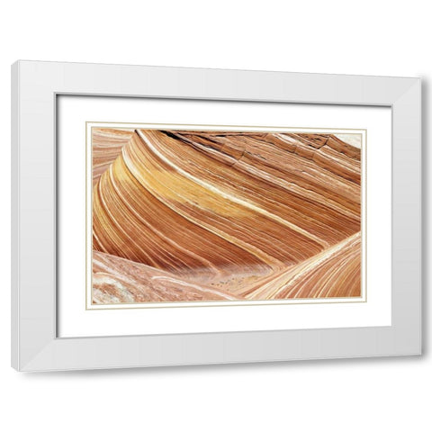 Wave Closeup White Modern Wood Framed Art Print with Double Matting by Malvin, Larry
