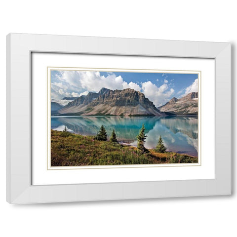 Bow Lake White Modern Wood Framed Art Print with Double Matting by Malvin, Larry