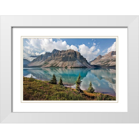 Bow Lake White Modern Wood Framed Art Print with Double Matting by Malvin, Larry