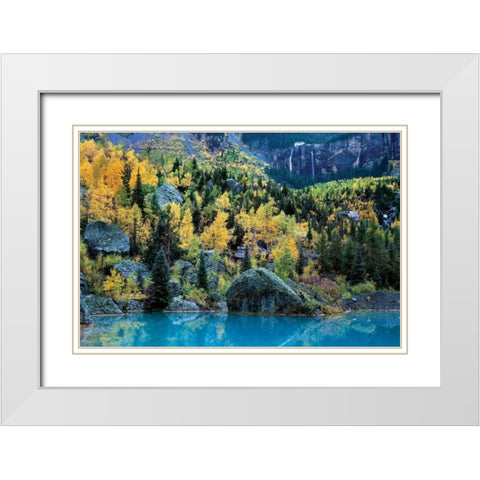 Bridal Veil I White Modern Wood Framed Art Print with Double Matting by Malvin, Larry