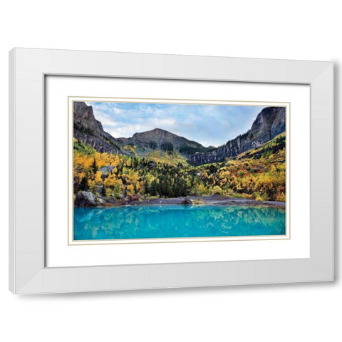 Bridal Veil II White Modern Wood Framed Art Print with Double Matting by Malvin, Larry