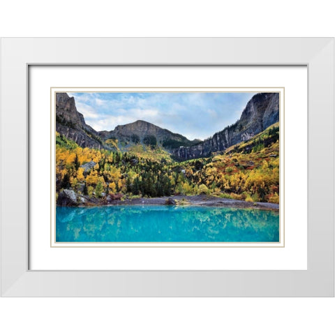 Bridal Veil II White Modern Wood Framed Art Print with Double Matting by Malvin, Larry