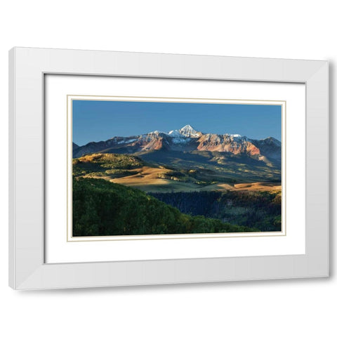 Wilson Peak Rolling Hills White Modern Wood Framed Art Print with Double Matting by Malvin, Larry
