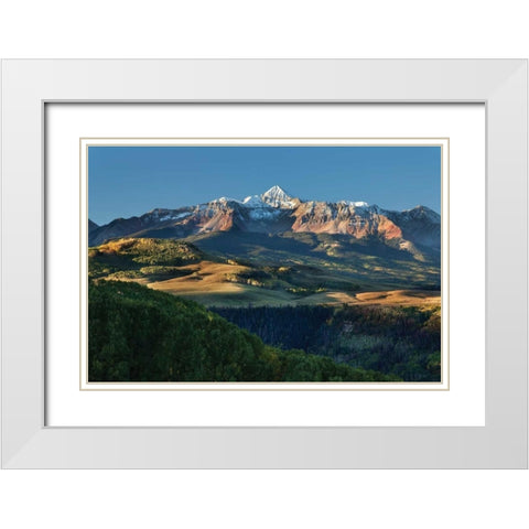 Wilson Peak Rolling Hills White Modern Wood Framed Art Print with Double Matting by Malvin, Larry