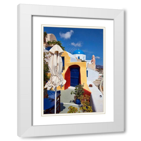 Dome Church White Modern Wood Framed Art Print with Double Matting by Malvin, Larry
