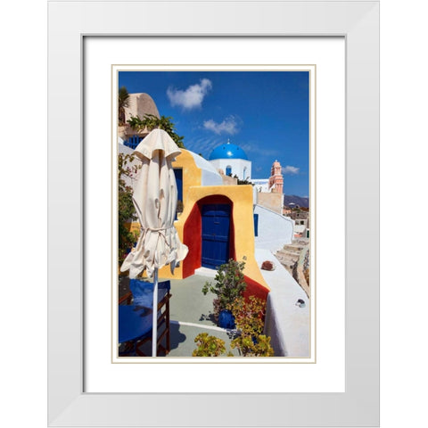 Dome Church White Modern Wood Framed Art Print with Double Matting by Malvin, Larry