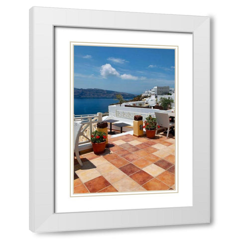 Terra Cotta Deck Caldera White Modern Wood Framed Art Print with Double Matting by Malvin, Larry