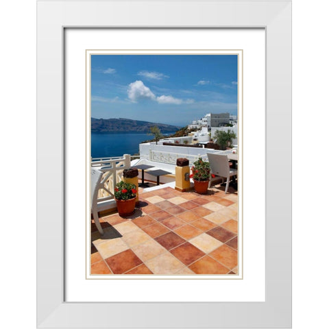 Terra Cotta Deck Caldera White Modern Wood Framed Art Print with Double Matting by Malvin, Larry