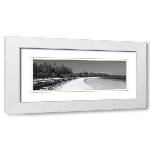 Winding Bay II BW Panel White Modern Wood Framed Art Print with Double Matting by Malvin, Larry