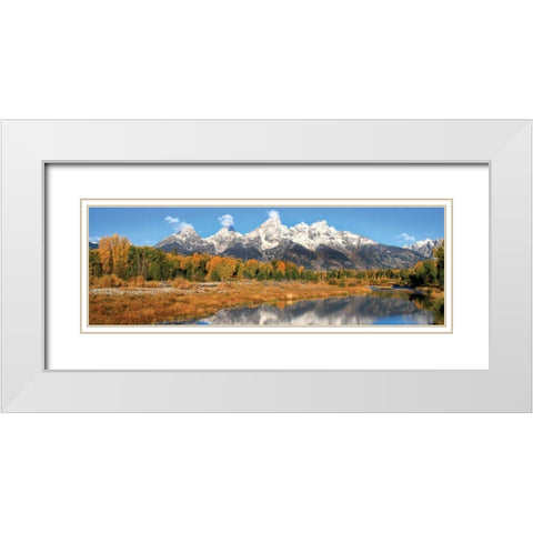 Schwabacher Panorama I White Modern Wood Framed Art Print with Double Matting by Malvin, Larry