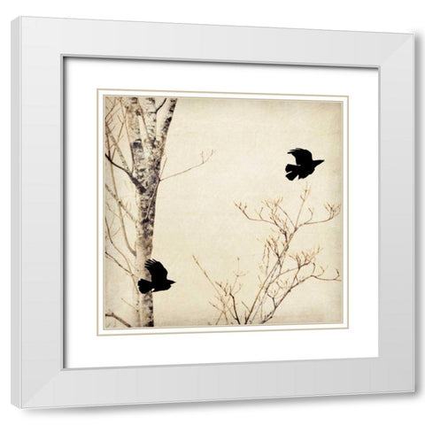 In Flight I White Modern Wood Framed Art Print with Double Matting by Melious, Amy