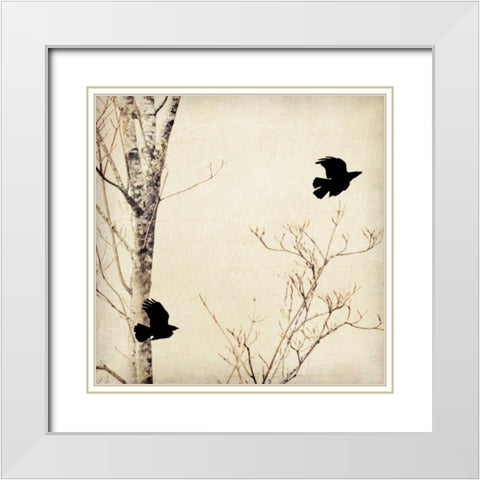 In Flight I White Modern Wood Framed Art Print with Double Matting by Melious, Amy