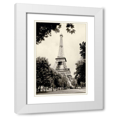 Eiffel Tower I White Modern Wood Framed Art Print with Double Matting by Melious, Amy