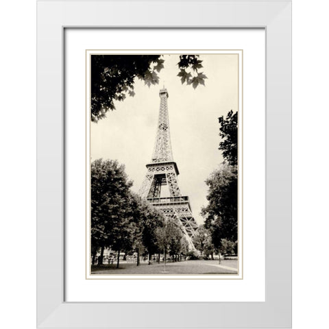 Eiffel Tower I White Modern Wood Framed Art Print with Double Matting by Melious, Amy