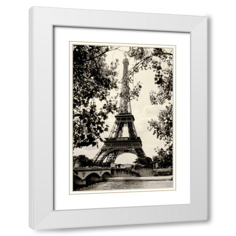 Eiffel Tower II White Modern Wood Framed Art Print with Double Matting by Melious, Amy