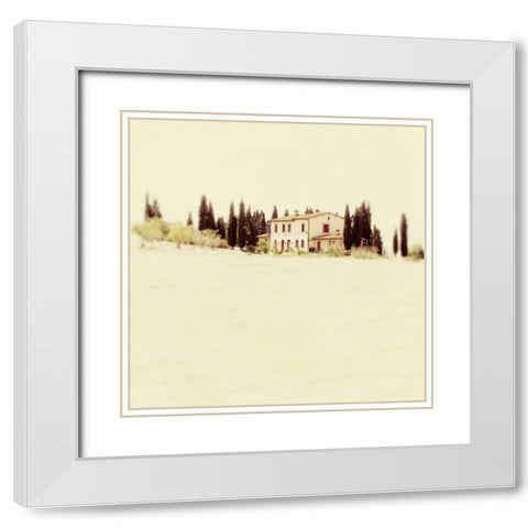 Tuscan Villa I White Modern Wood Framed Art Print with Double Matting by Melious, Amy
