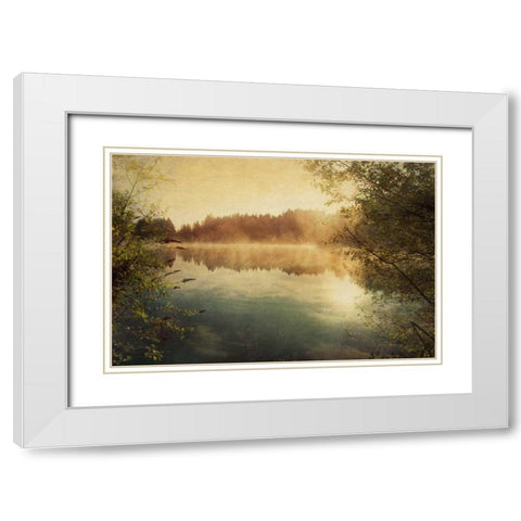 Sunset II White Modern Wood Framed Art Print with Double Matting by Melious, Amy