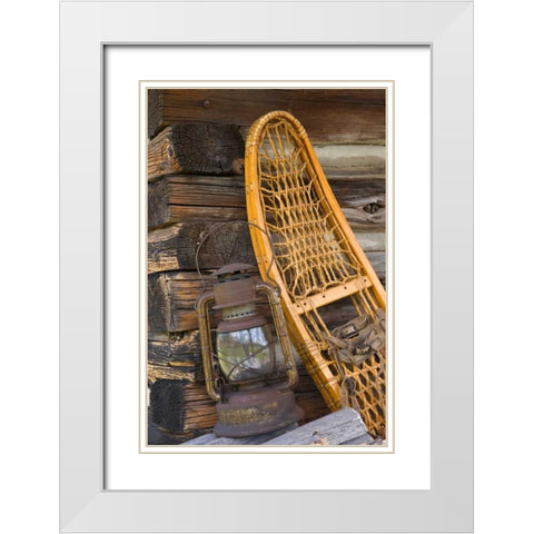 Fishing Cabin II White Modern Wood Framed Art Print with Double Matting by Mahan, Kathy