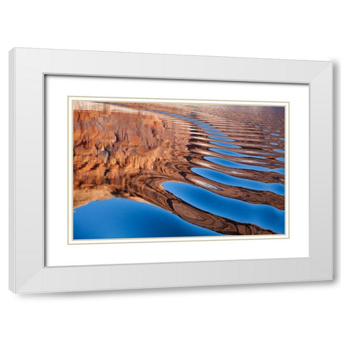 Lake Powell I White Modern Wood Framed Art Print with Double Matting by Mahan, Kathy