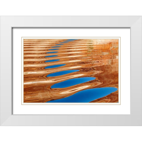 Lake Powell III White Modern Wood Framed Art Print with Double Matting by Mahan, Kathy