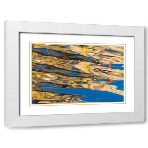 Water Reflections I White Modern Wood Framed Art Print with Double Matting by Mahan, Kathy