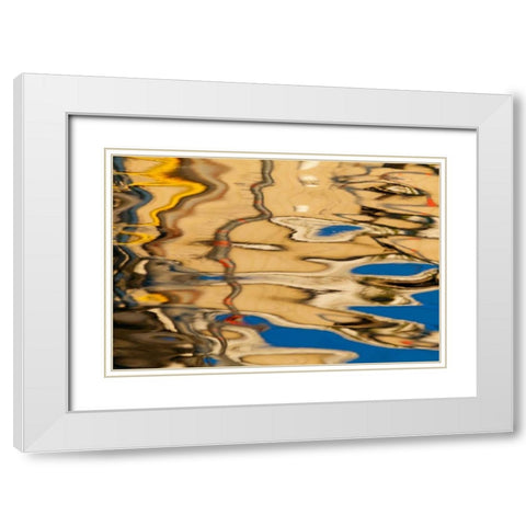 Water Reflections II White Modern Wood Framed Art Print with Double Matting by Mahan, Kathy