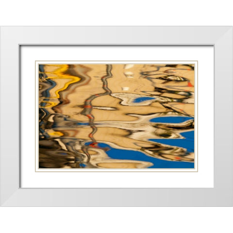 Water Reflections II White Modern Wood Framed Art Print with Double Matting by Mahan, Kathy