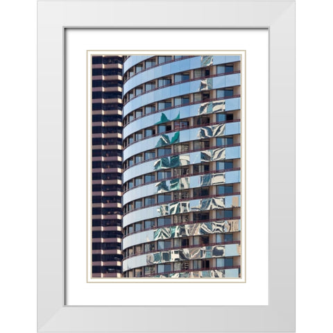 San Diego Reflections I White Modern Wood Framed Art Print with Double Matting by Mahan, Kathy