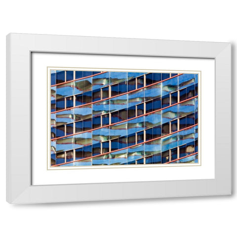 Hotel Windows White Modern Wood Framed Art Print with Double Matting by Mahan, Kathy