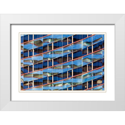Hotel Windows White Modern Wood Framed Art Print with Double Matting by Mahan, Kathy
