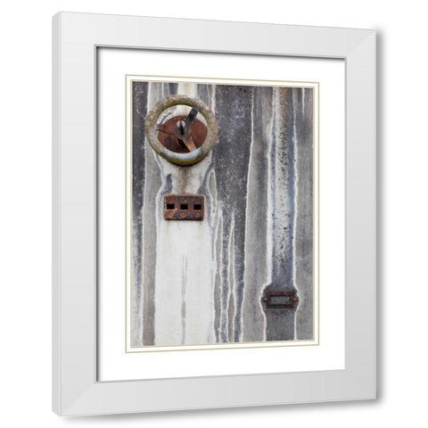 Old Electrical Panel I White Modern Wood Framed Art Print with Double Matting by Mahan, Kathy