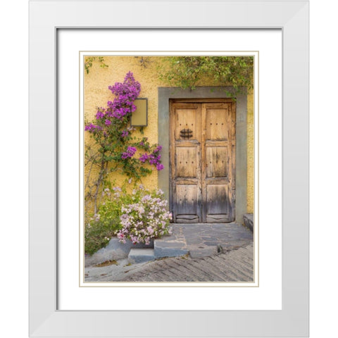 Doorway in Mexico I White Modern Wood Framed Art Print with Double Matting by Mahan, Kathy