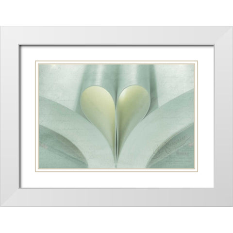 Love Reading I White Modern Wood Framed Art Print with Double Matting by Mahan, Kathy