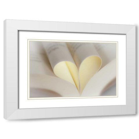 Love Reading II White Modern Wood Framed Art Print with Double Matting by Mahan, Kathy
