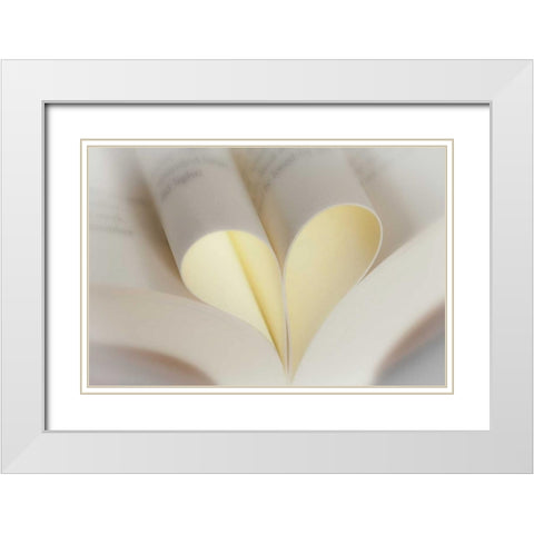 Love Reading II White Modern Wood Framed Art Print with Double Matting by Mahan, Kathy