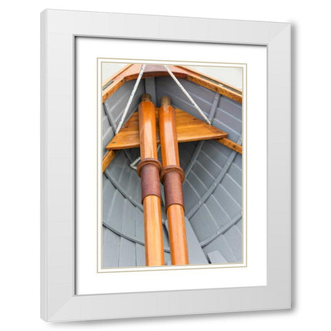 On the Boat III White Modern Wood Framed Art Print with Double Matting by Mahan, Kathy