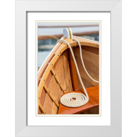 On the Boat IV White Modern Wood Framed Art Print with Double Matting by Mahan, Kathy