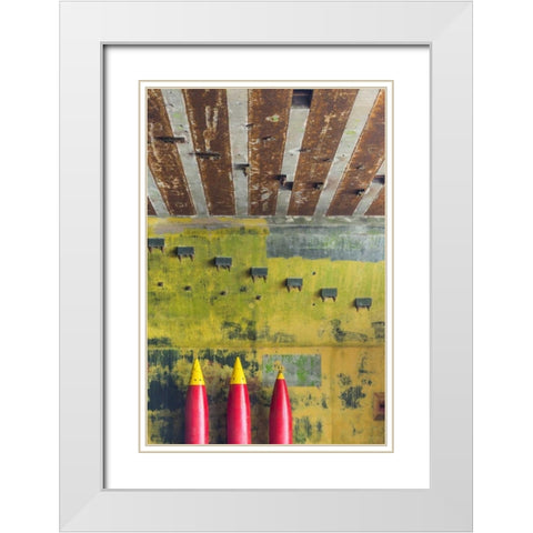 Abstract Paint I White Modern Wood Framed Art Print with Double Matting by Mahan, Kathy